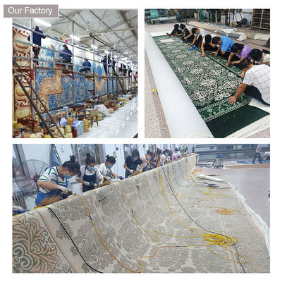 Tapis en laine à la main en soie pour salon salle à manger couloir villa