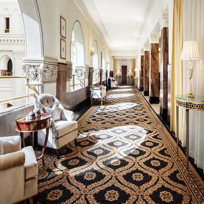 Tapis de soie artisanale antidérapant pour les couloirs des hôtels 5 étoiles et les chambres commerciales
