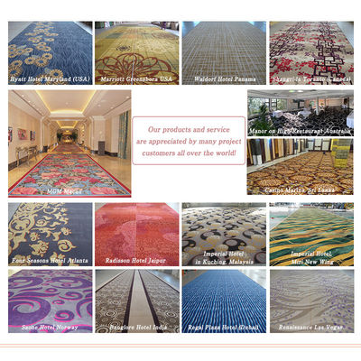 Tapis à motifs personnalisés pour les couloirs des hôtels de luxe et les salles de banquet dans les lieux commerciaux