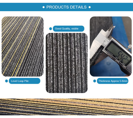 Carreaux de tapis de bureau de luxe commerciaux carrés 50x50 Isolation acoustique