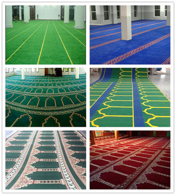 Tapis de prière de mosquée 100% acrylique solution tuftée à la main teinte revêtement de sol islamique