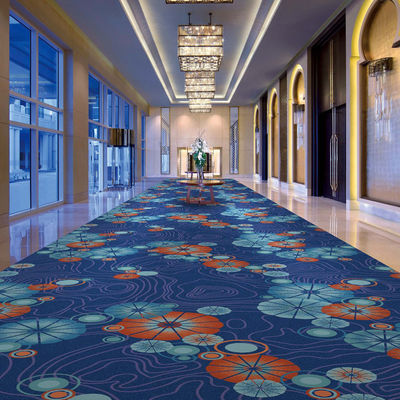 Plancher de l'hôtel 5 étoiles Design personnalisé Tapis Axminster avec matériel de support de jute / PP