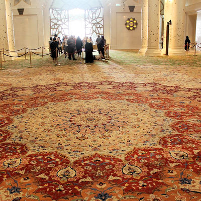 Impression personnalisée de motif floral de luxe musulman de la mosquée tapis de sol pour les bureaux hôtel et résidentiel