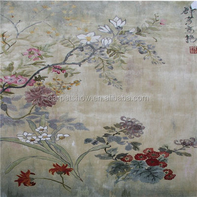 Ajoutez une touche de nature à votre maison avec notre tapis à motifs floraux sculptés à la main