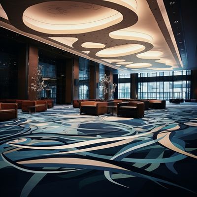 Corridor du hall de l'hôtel Rouleau de tapis à Silverstone Design imprimé pour un hôtel de luxe moderne