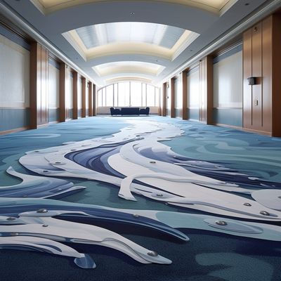 Corridor du hall de l'hôtel Rouleau de tapis à Silverstone Design imprimé pour un hôtel de luxe moderne