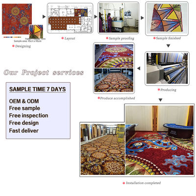 Support personnalisé Relle Design moderne Tapis de couloir d'hôtel pour salle de banquet intérieure