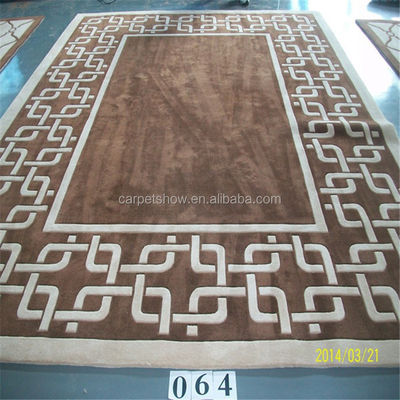 Design moderne Technique de piles coupées tuftées 10 mm Épaisseur ovale 100% tapis en laine fait à la main pour la maison