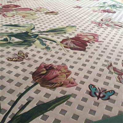 Tapis à motifs floraux rectangulaires 100% laine Acrylique Tufted Cut Pile 10 mm d'épaisseur pour la prière de salle de bain