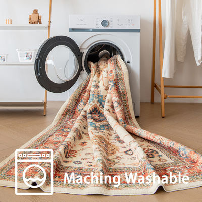 Tapis moelleux modernes faits à la main pour le salon Tapis moelleux imprimé nordique écologique