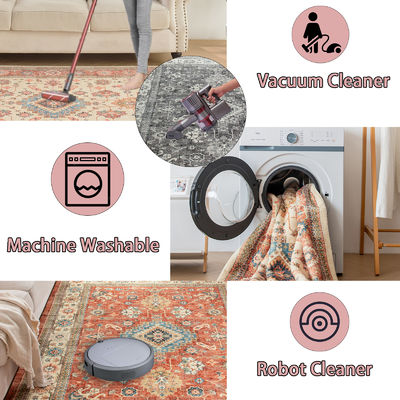 Tapis moelleux modernes faits à la main pour le salon Tapis moelleux imprimé nordique écologique