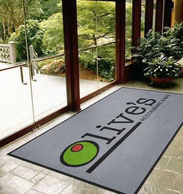 Décoration de la maison Rectangle Tapis personnalisé Logo imprimé Tapis de porte pour entrée intérieure extérieure