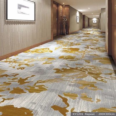 Design floral rectangulaire Tufted laine PP Matériau Nylon tapis imprimé pour le hall d'entrée