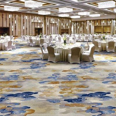 Tapis d'hôtel pour salle de banquet ignifuge à hauteur moyenne et conception imprimée en 3D