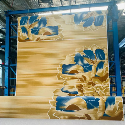 Tapeau avec soubassement de jute Tapis or bleu Nylon imprimé salle de banquet ignifuge
