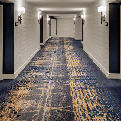 Tapis d'hôtel imprimé en nylon à pile moyenne pour couloirs personnalisés et revêtements de sol muraux