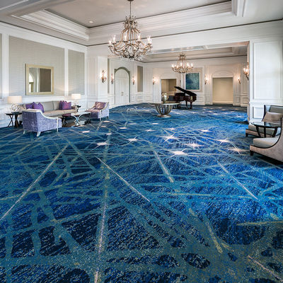 Tapis de sol de salle de banquet en laine grise moderne et en nylon pour les couloirs des chambres d'hôtel