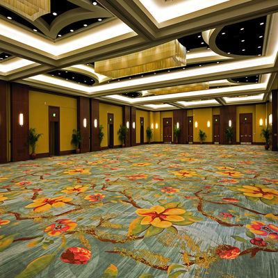 Design de tapis d'hôtel personnalisé paroi à paroi pour les planchers de couloirs ignifuges