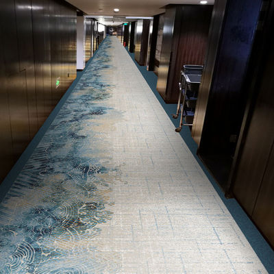 Tapis de chambre d'hôtel 100% nylon imprimé en boucle antidérapante technique tissée pour couloir