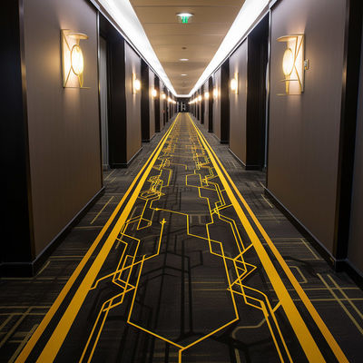 Tapis de salle de banquet imprimé sur mesure en mélange de laine et de nylon pour la décoration d'hôtel