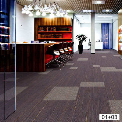 Salle de commerce Traffic élevé Pp Tapis 50*50 Plancher de bureau en jacquard Pièces de fond de tapis bibliothèque