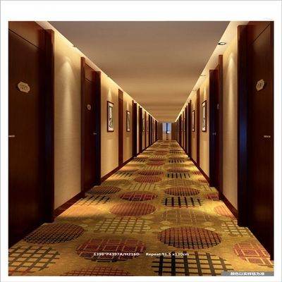 Hôtel salle de bains Nylon tapis imprimé en rouleau avec pile coupée et couloir carré