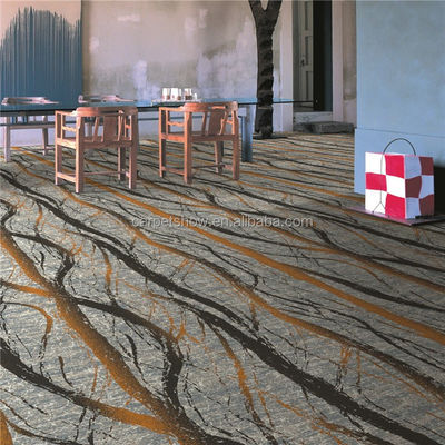 Hôtel salle de bains Nylon tapis imprimé en rouleau avec pile coupée et couloir carré