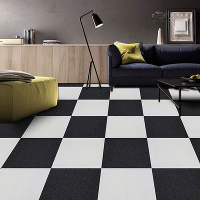 Résumé Pékin Silverstone Acoustique Carpet Noir et Blanc Carreaux tissés Coupe Piles Carpet Carré Chambre à coucher Porte extérieure Golf Prière Matériau PP