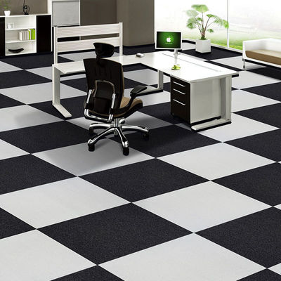 Résumé Pékin Silverstone Acoustique Carpet Noir et Blanc Carreaux tissés Coupe Piles Carpet Carré Chambre à coucher Porte extérieure Golf Prière Matériau PP