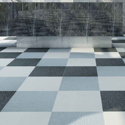 Résumé Pékin Silverstone Acoustique Carpet Noir et Blanc Carreaux tissés Coupe Piles Carpet Carré Chambre à coucher Porte extérieure Golf Prière Matériau PP