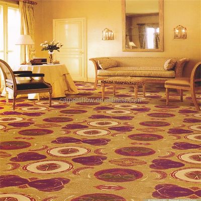 Tapis de salon classique tissé à la machine d'hôtel en couleurs personnalisées pour un hôtel de luxe