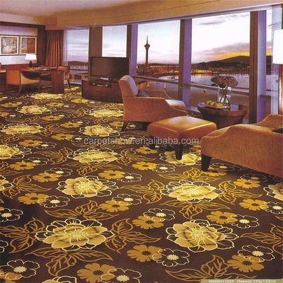 Tapis de salon classique tissé à la machine d'hôtel en couleurs personnalisées pour un hôtel de luxe