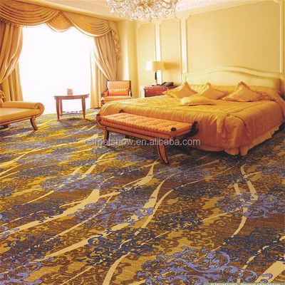 Tapis de salon classique tissé à la machine d'hôtel en couleurs personnalisées pour un hôtel de luxe