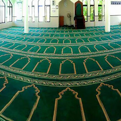 Taille moyenne 100% acrylique à la main moquette de mosquée pour salle de prière 10 mm d'épaisseur