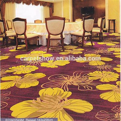 Polyester avec support Axminster Floral Design tapis imprimé commercial avec et broadsloom