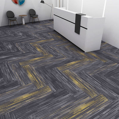 Bureau style moderne 100% Resilya Nylon carré linéarité de sol amovible tapis 50x50