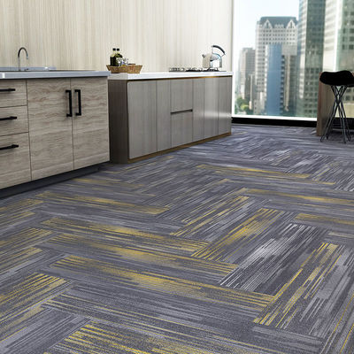 Bureau style moderne 100% Resilya Nylon carré linéarité de sol amovible tapis 50x50