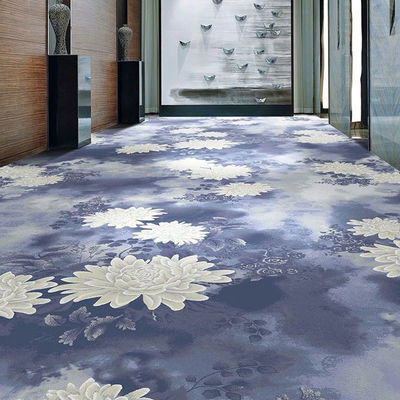 Tapis blanc imprimé en nylon sur mesure pour les hôtels Chambres à coucher Couloirs Voitures et salles de banquet