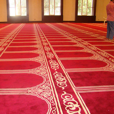 Modèles personnalisés Mosquée Prière Tapis coupé Piles Construction 4*25 M Rouleau Mosquée musulmane