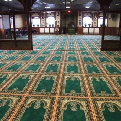 Modèles personnalisés Mosquée Prière Tapis coupé Piles Construction 4*25 M Rouleau Mosquée musulmane