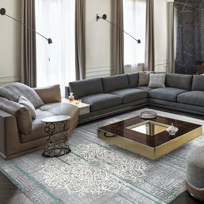 10 mm de hauteur de pile Tapis en laine de Nouvelle-Zélande Abstrait à la main pour la cuisine de l'hôtel