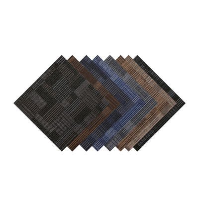 Carreaux de tapis de bureau 50x50 avec motifs imprimés en jacquard faits à la main et conception antidérapante