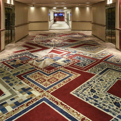 Tapis en polyamide de style hôtelier, rouleaux à tufts mous pour l'intérieur et l'extérieur