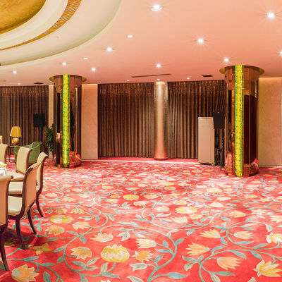 Tapis rouge en laine tuftée/nylon/PP pour les chambres d'hôtel Salle de séjour Chambre à coucher Couloir Prière ignifuge