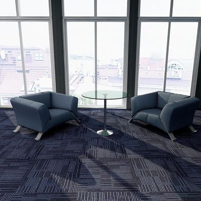 Tapis d'hôtel 500x500 avec support en PVC vert et construction de piles en boucle