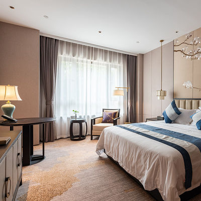 80% de laine et 20% de nylon tapis imprimé pare-feu moderne pour chambre d'hôtel