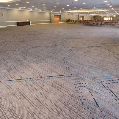 Tapeau en nylon 2m x 4m rayé bleu résistant au feu pour le couloir de l'hôtel