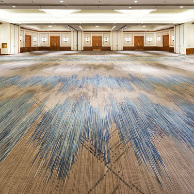 Tapeau en nylon 2m x 4m rayé bleu résistant au feu pour le couloir de l'hôtel