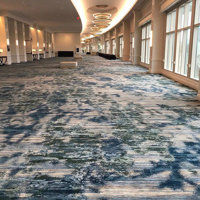 Salle de banquet PET AMIQUE Logo personnalisé Nom Grade PP Chambre d'hôtel Carpet Tiles Impression