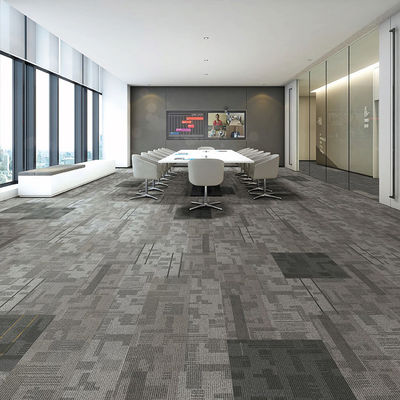 Carreaux de moquette pour bureaux commerciaux 100% nylon avec support en fibre de verre PVC